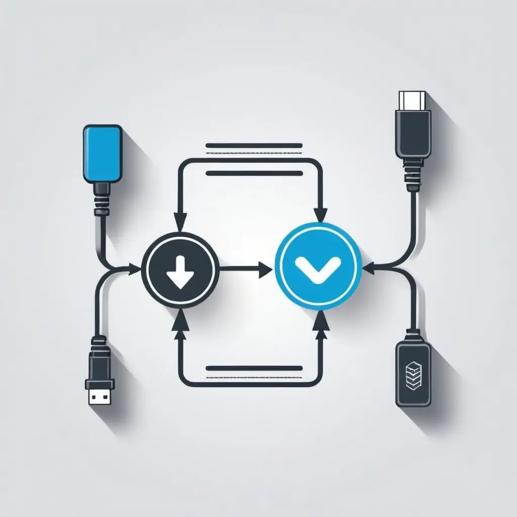 abstract design showing charging adapters from which the design pattern gets it name from